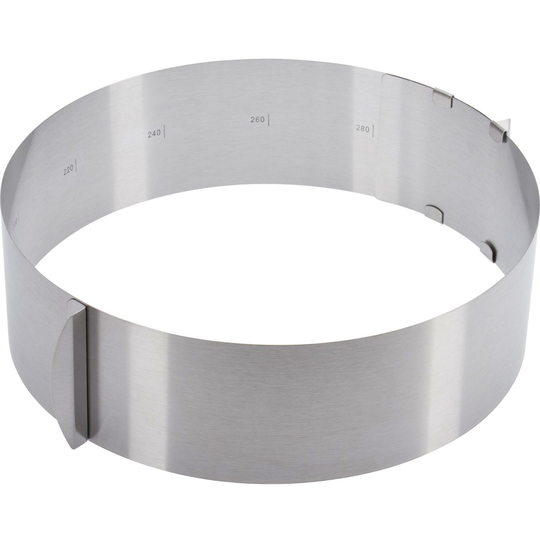 Westmark Ställbar bakring, 16-30 cm, rostfritt stål