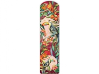 Traditional toucan bookmark with leaves