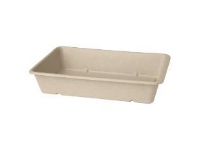 Skål rektangulær 1200 ml 230x155x46 mm Bagasse natur FF,12 pk x 40 stk/krt