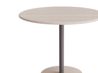 Bord Donut, Ø900 mm, höjd 720 mm, vitpigmenterad ask på grått stativ