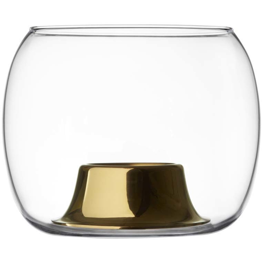 Iittala Kaasa ljuslykta 141x115 mm klar/roseguld