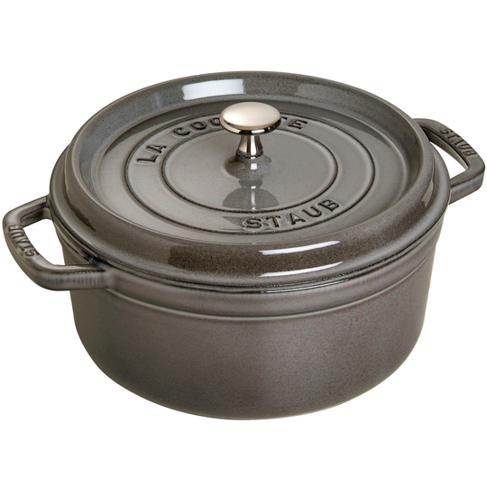 Staub Rund Gryta 24 cm 3,8 liter Grafit
