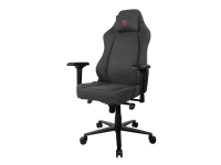 Arozzi Primo - Stol - ergonomisk - fåtölj - armstöd - vridbar - svängbar - aluminium, vävt material, metallram - röd, svart/grå