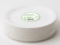 Tallrik av kartong laminerad 23cm 100 st/pack - (100 st.)