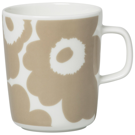 Marimekko OIVA mugg, 2,5 dl, unikko, vit/beige