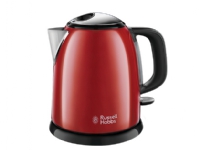 Russell Hobbs Colours Plus 24992-70 - Vattenkokare - 1 liter - 2.4 kW - intense flaming red/shiny stainless steel/matt black