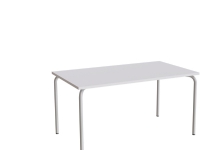 Bord Jerka 322, 1400x800 mm, grå laminat, alugråt stela