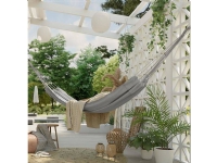 AmeliaHome Hammock COLADA, Light grey, 240x80 cm