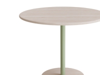 Bord Donut, Ø900 mm, höjd 720 mm, vitpigmenterad ask på grön ram