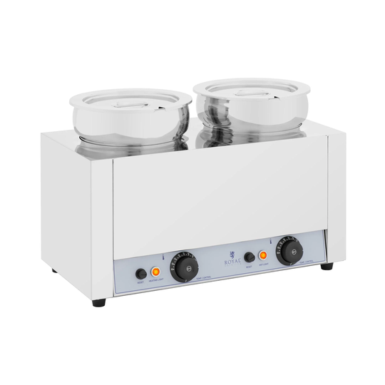 Soppstation - 2 x 7 l - 1000 W - Glänsande - Royal Catering