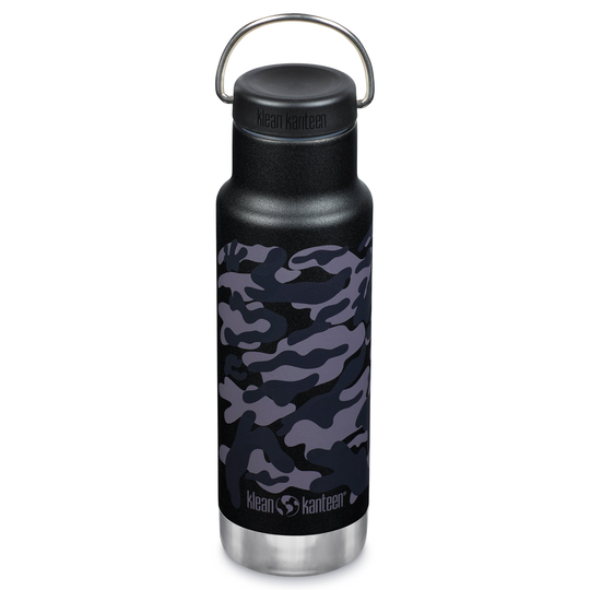 Klean Kanteen Isolerad flaska med ögelkork, 355 ml, black camo