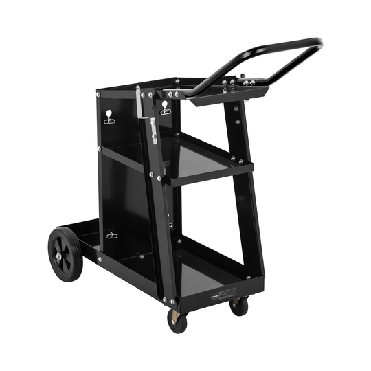 Svetsvagn - 3 hyllplan - 80 kg - handtag