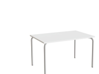 Bord Jerka 322, 1200x800 mm, vit laminat, alugråt stela