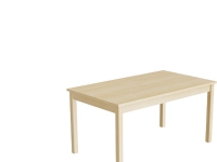 Bord Lovis 601, 1200x700 mm Höjd 550 mm med ljudabsorberande vit laminat, ram i björk