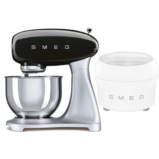 Smeg Köksmaskin och Glassmaskin, Svart / stål