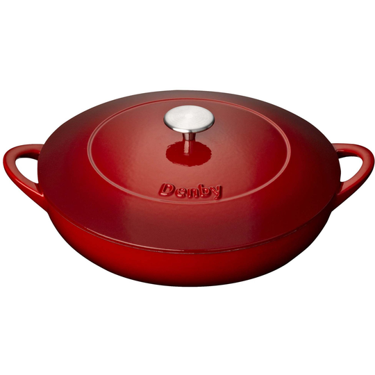 Denby Pomegranate Låg Gjutjärnsgryta 30 cm 3,6 l