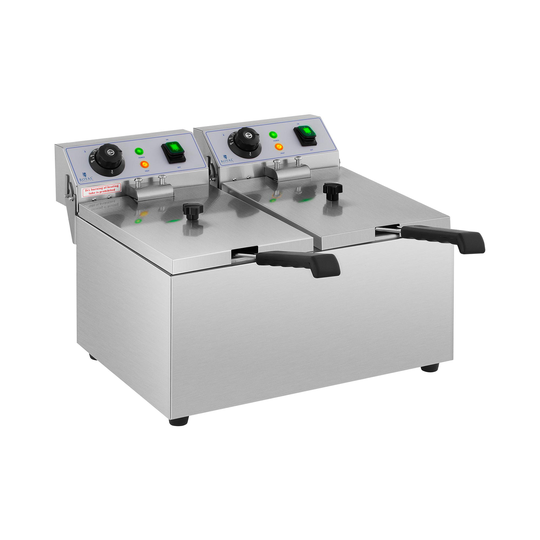 Elektrisk fritös - 2 x 8 liter - 230 V