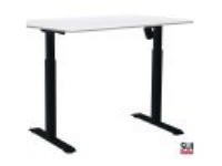SUN-FLEX®EASYDESK ADAPT II, Traffic Black, Whitelaminate, 160*80*2,2 cm 164x83x18,5mm (1stk)