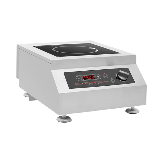 Induktionsplatta - 22 cm - 10 steg - timer - Royal Catering