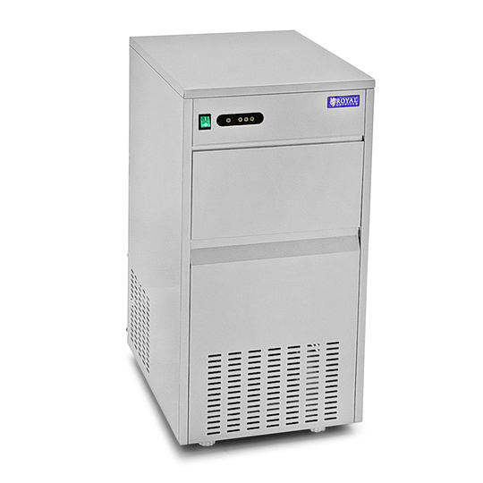 Isbitsmaskin - 25 kg/24 h - 7 kg kapacitet - 240 W - rostfritt stål - Royal Catering