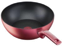 Tefal Daily Chef G2731972, Rund, Wokpanna, Röd, Titan, 175 ° C, Gjuten aluminium