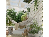 AmeliaHome Hammock COLADA, Light beige, 240x80 cm