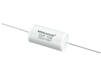 Monacor MKTA-150, Film, Cylindrisk, Vit, 15000 nF, 250 V, 46 mm