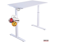 Lyft/sänkbart bord sun-flex easydesk elite, elektriskt, 120 x 60 cm, vit