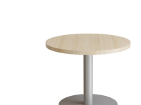 Bord Marie, Ø1000 mm, höjd 720 mm, stomme i massiv björk och aluminiumgrått