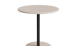 Bord Donut, Ø700 mm, höjd 720 mm, vitpigmenterad ask på svart olivfärgad ram