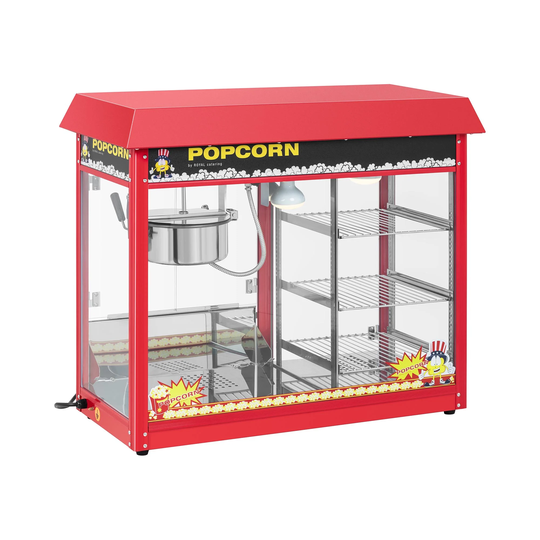 Popcornmaskin med uppvärmd display - Röd