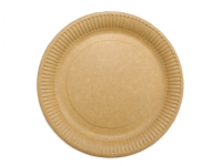 Tallrik lunch kartong 23cm brun 50 st/pack - (50 st)