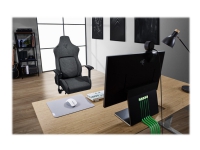 Razer Iskur XL - Stol - ergonomisk - armstöd - T-formad - metall, textil, minnesskum, metallram, formskum med hög densitet, plywoodram - mörkgrå