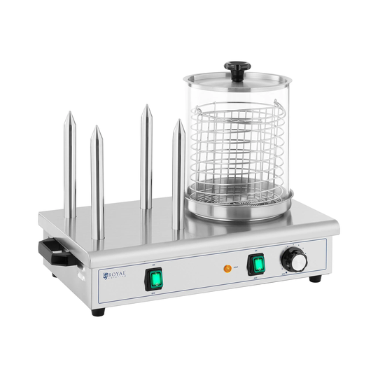 Korvvärmare - 650 W - Royal Catering - 4 brödpinnar