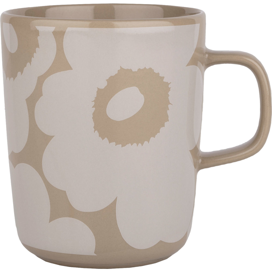 Marimekko OIVA mugg 2,5 dl, unikko, brun/vit