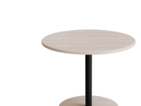 Bord Donut, Ø700 mm, höjd 570 mm, vitpigmenterad ask på svart stomme