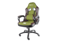 Genesis Nitro 330 - Stol - ergonomisk - armstöd - ringformad - lutning - svängtapp - nylon, konstläder - grön, brun
