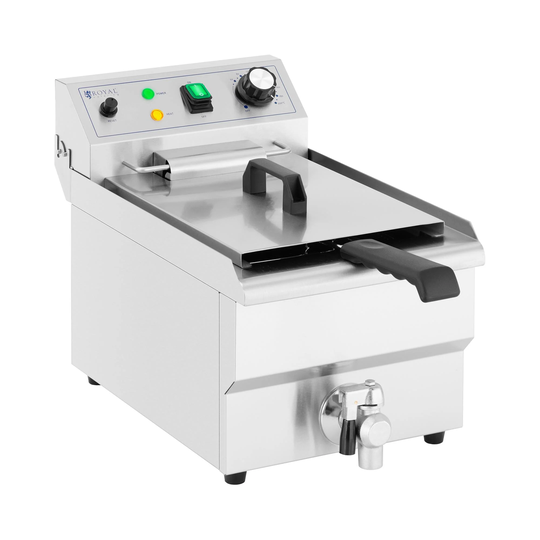 Elektrisk fritös - 9 L - 3000 W - Tappkran - Kallzon