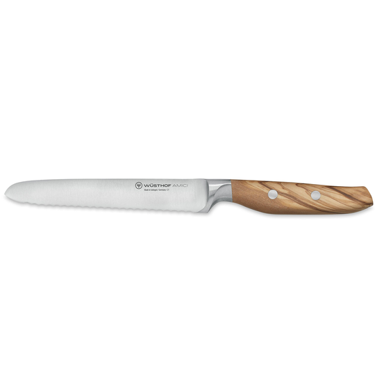 Wüsthof Amici Liten tandad kniv, 14 cm Olivträ
