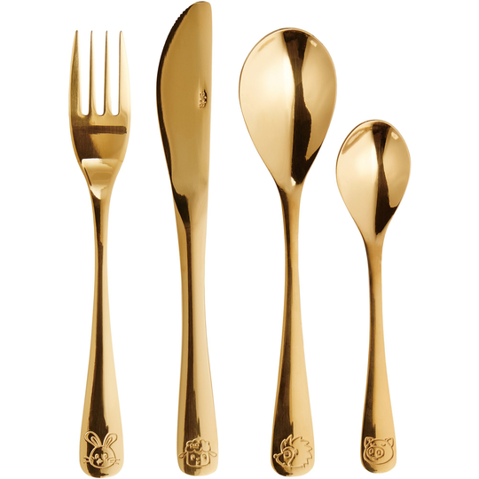 Aida Atelier barnbestick 4 delar guld