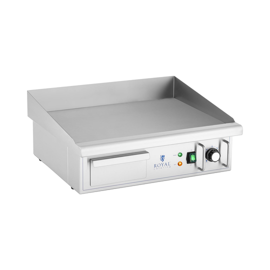 Elektriskt stekbord - 550 x 380 mm - Royal Catering - Slät- 3,000 W