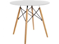 Mufart Round table ETT for kitchen, dining room and living room 90cm - White