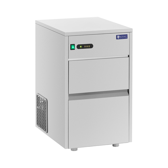 Isbitsmaskin - 50 kg/24 h - 7 kg kapacitet - 310 W - rostfritt stål - Royal Catering