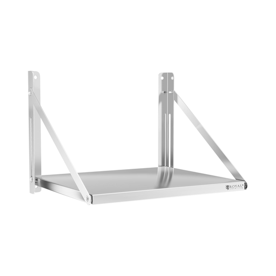 Vägghylla - Fällbar - 60 x 45 cm - 40 kg - Rostfritt stål