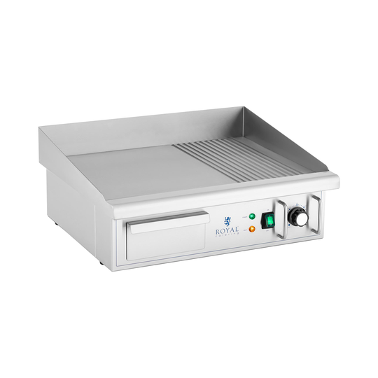 Elektriskt stekbord - 360 x 560 mm - Slät/räfflad - 3000 W