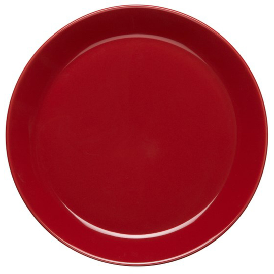 Höganäs Keramik Assiett 20 cm med kant Äppelrödblank