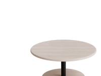 Bord Donut, Ø700 mm, höjd 350 mm, vitpigmenterad ask på svart ram