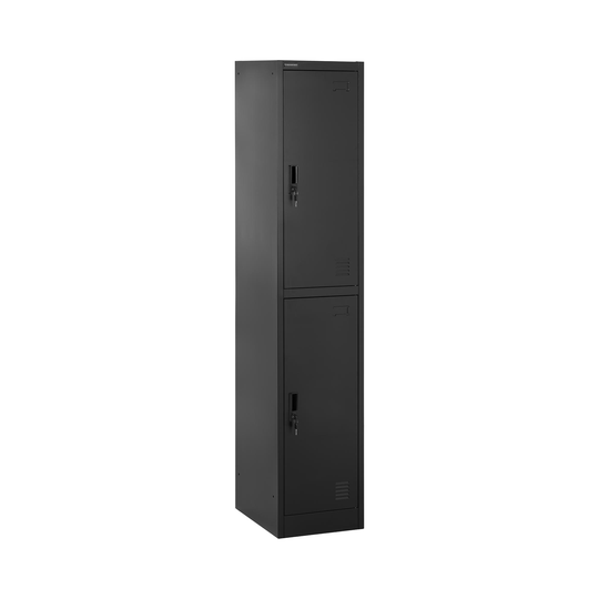 Skåp - 2 fack - låsbart - 80 kg