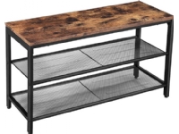 Songmics SHOEBENCH/BROWN/BLACK/80X20X44.5CM
