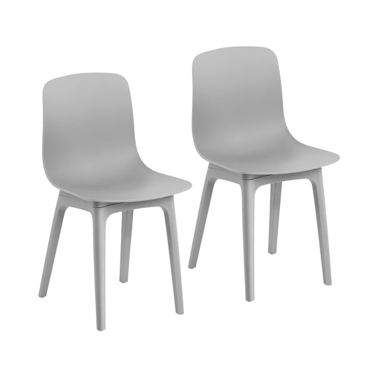 Andrahandssortering Stol - Set med 2 - Upp till 150 kg - Sittyta 44 x 41 cm - Grå